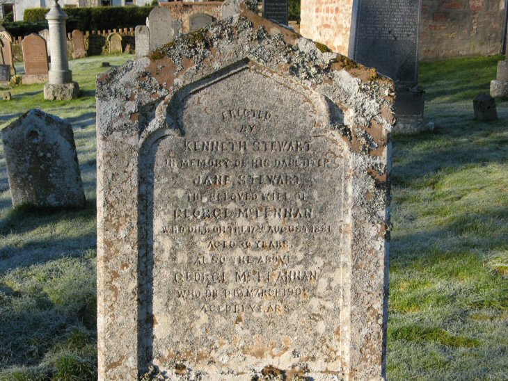 Photo of headstones/George McLennan d1902 hdstn Killearnan chyd